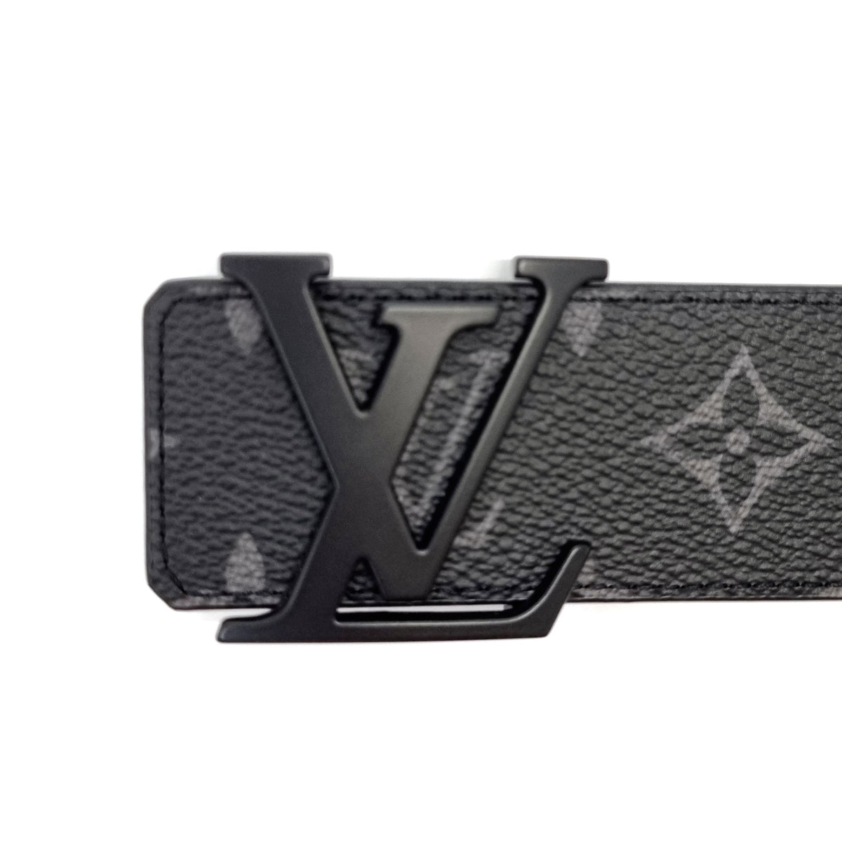 Louis Vuitton Black Monogram Eclipse Initiales Belt Cloth ref