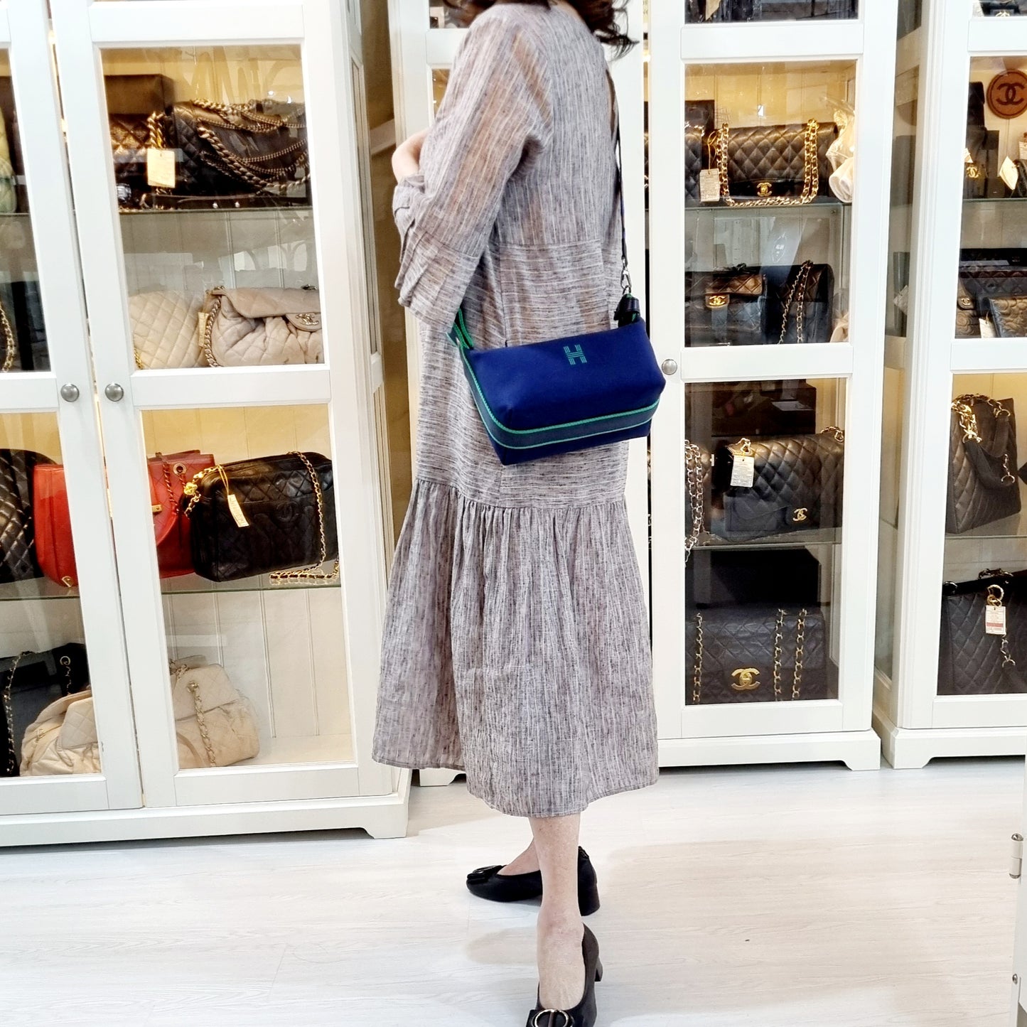 Hermes Bride A Brac Canvas Case Small Shw (Marine)