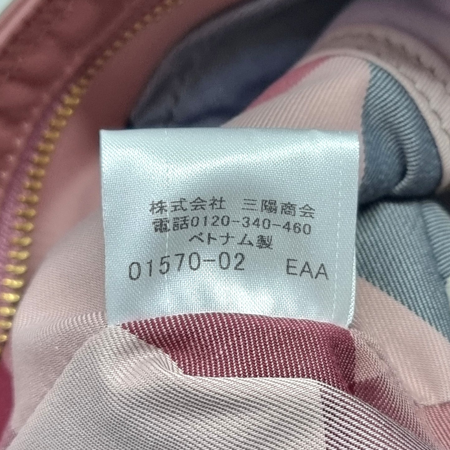 Blue Label Polyester Crestbridge Check Sling Bag Ghw (Pink)