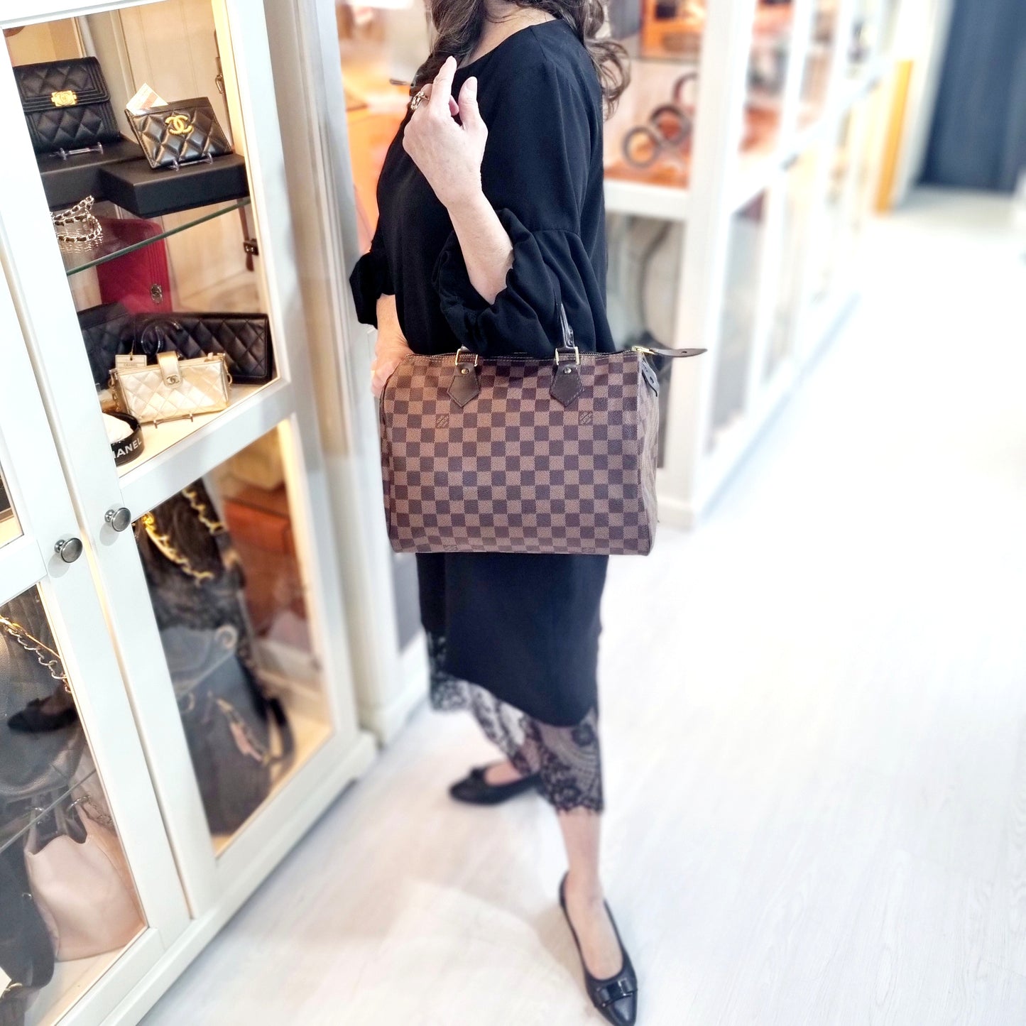 Louis Vuitton Speedy 30 Damier Ebene Ghw