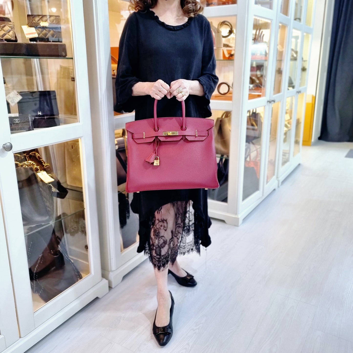 Hermes Birkin 35 Epsom Leather Ghw (Rouge Grenat)