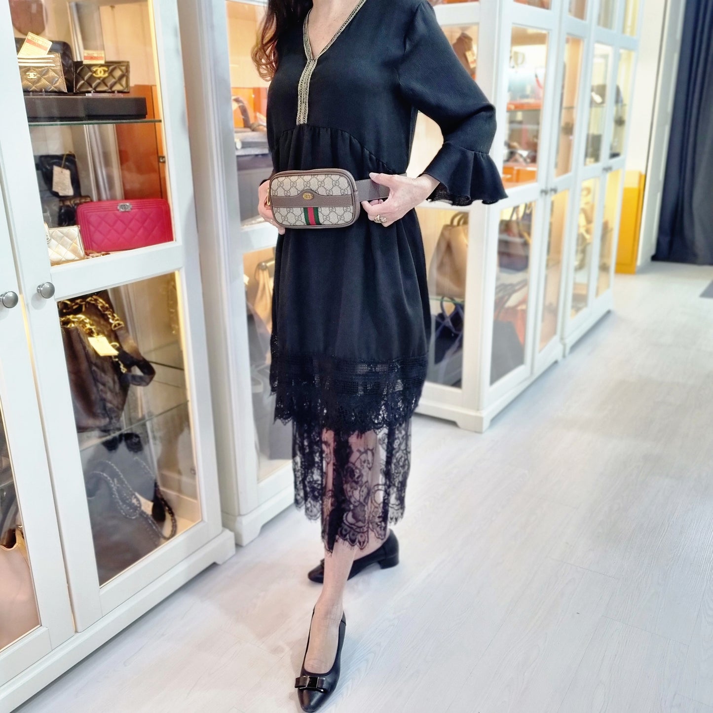 Gucci Belt Bag GG Ophidia Supreme Canvas Ghw (Beige/Brown)