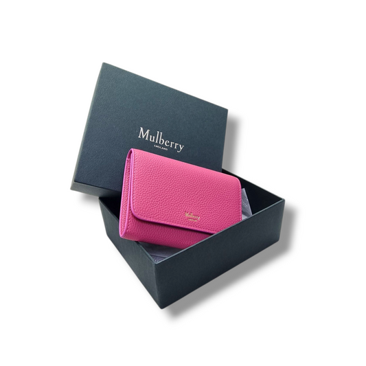 Mulberry Continental Key Pouch Leather Ghw (Pink)