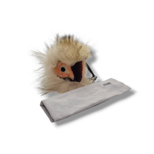 Fendi Charm Monster Eyes Fox Fur Shw (Beige/Burgundy/Pink)