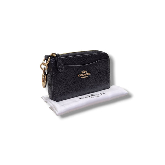 Coach Multifunction Leather Card Case Ghw (Black)