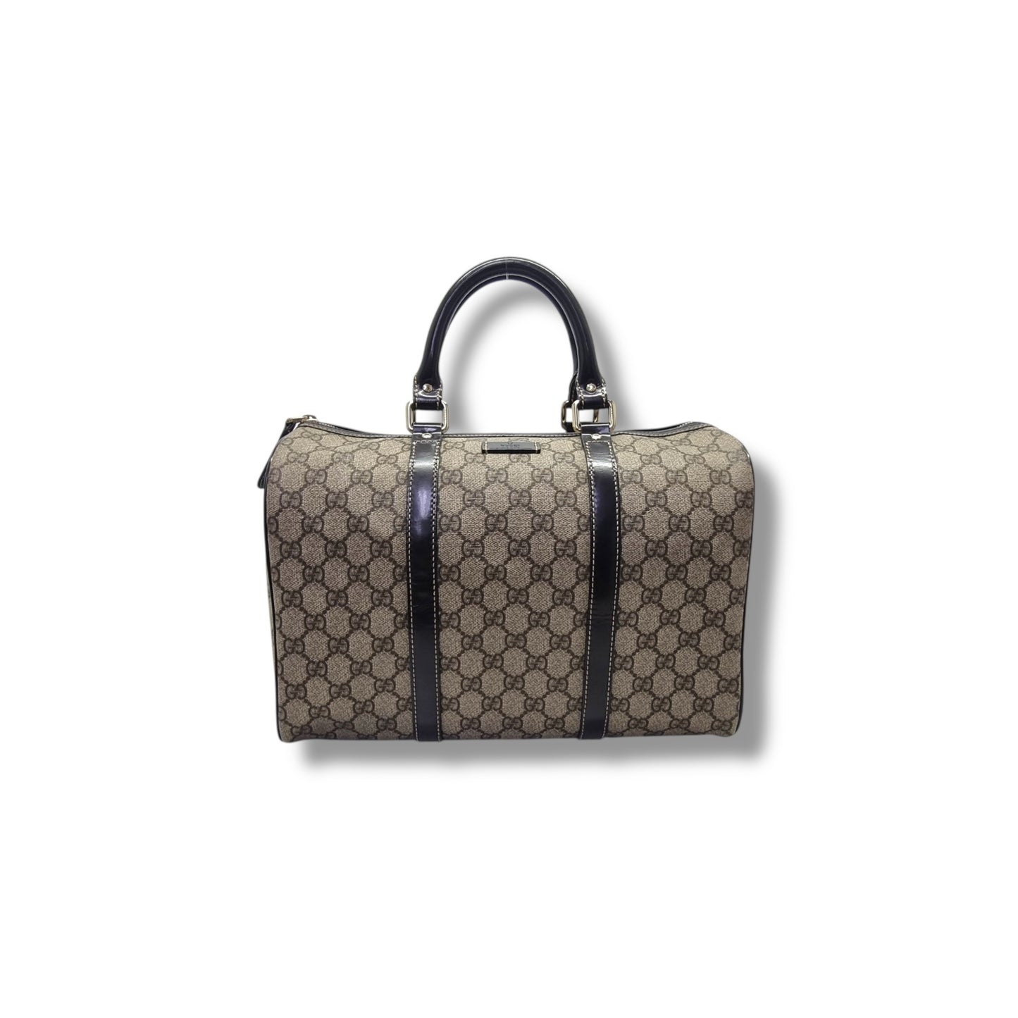 (Return)Gucci GG Joy Canvas Boston Bag Ghw (Dark Brown)
