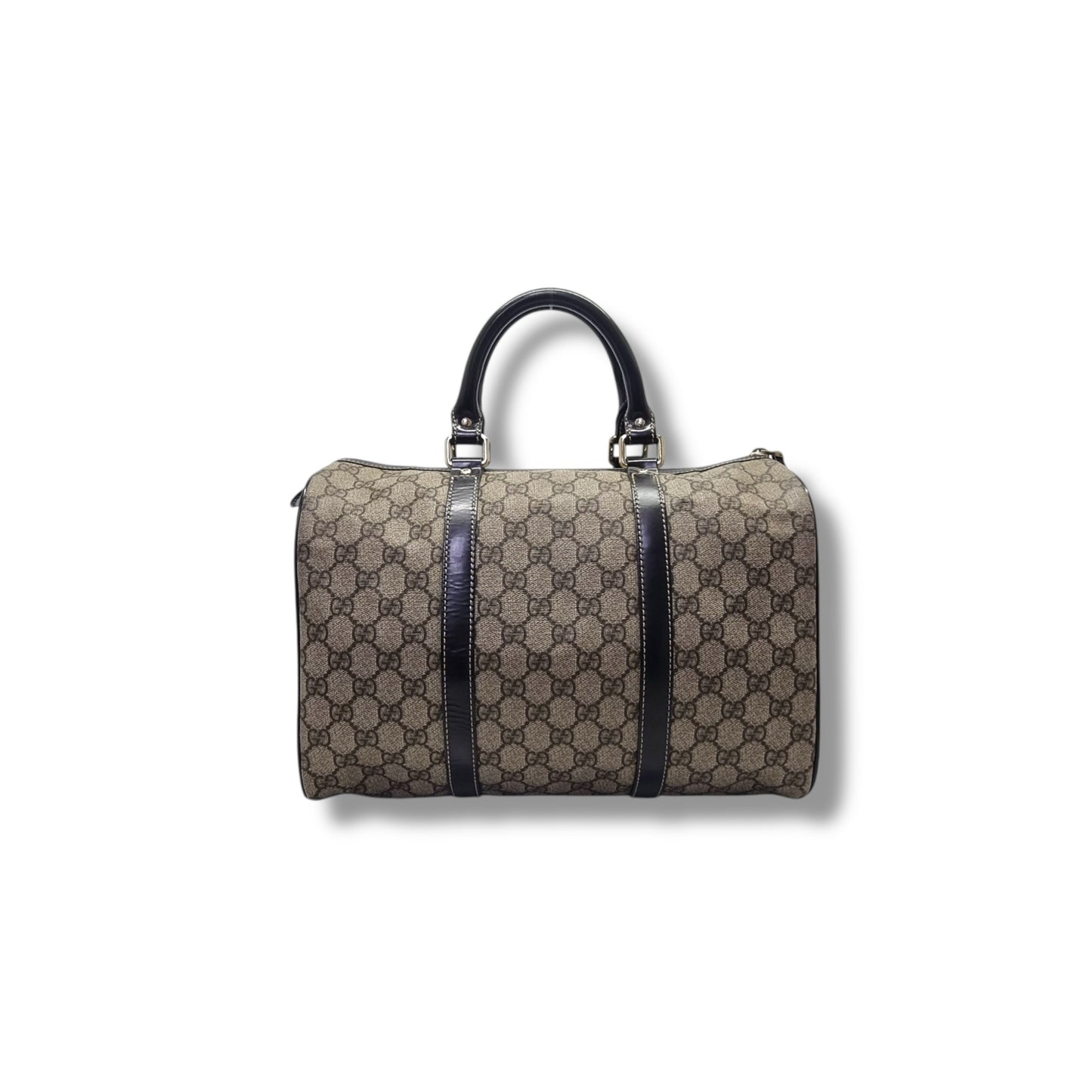 (Return)Gucci GG Joy Canvas Boston Bag Ghw (Dark Brown)