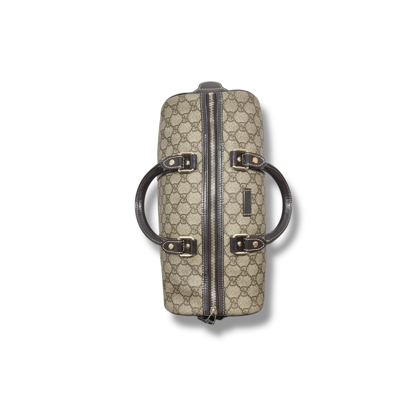 (Return)Gucci GG Joy Canvas Boston Bag Ghw (Dark Brown)