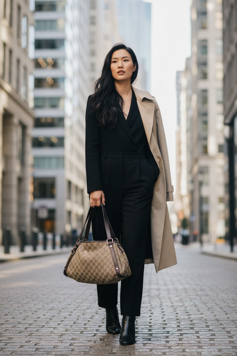 Gucci GG Canvas Abbey Hobo Bag Ghw (Beige/Dark Silver)
