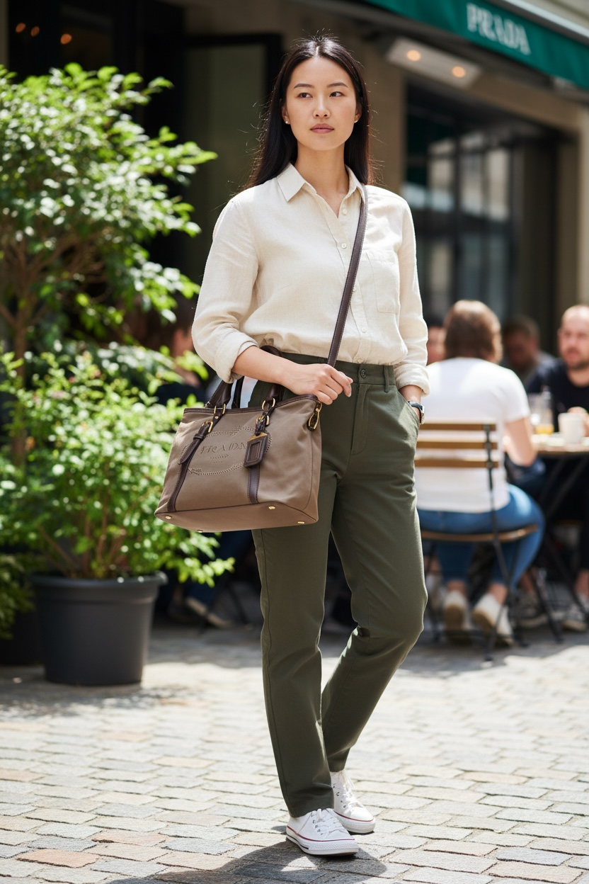 Prada BN1841 Logo Jacquard Tote Bag Ghw (Tan/Brown)