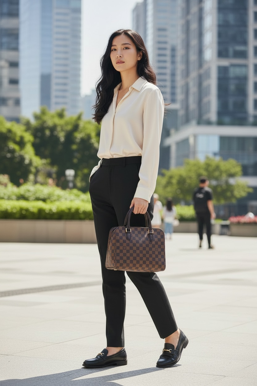 Louis Vuitton Triana Damier Ebene Ghw