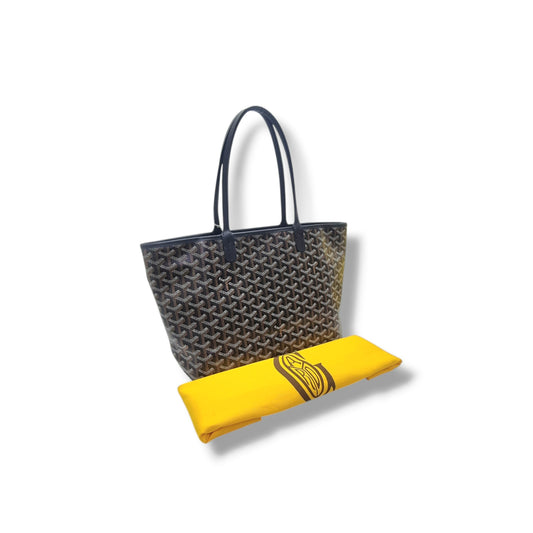 Goyard Artois PM Goyardine Canvas Palladium Hardware (Black/Tan)