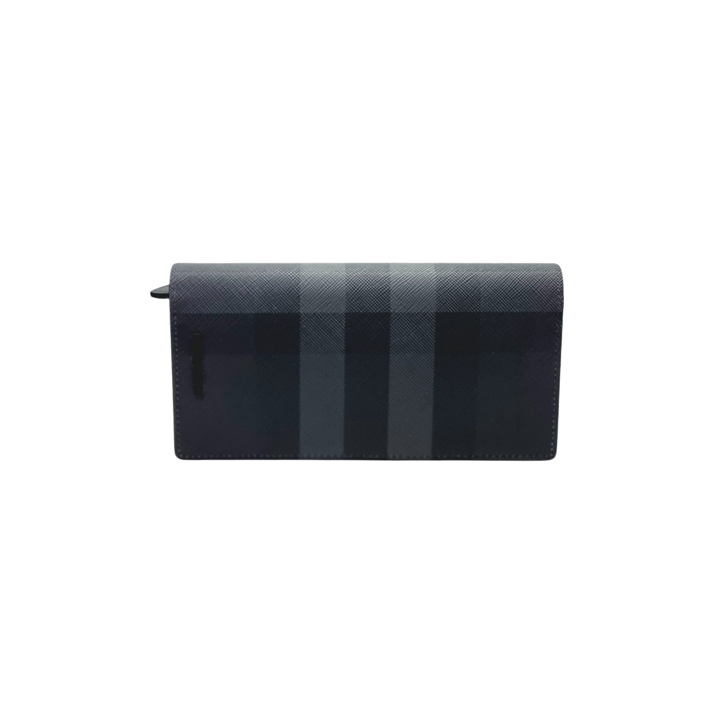 Burberry Check Continental Leather Wallet Shw (Black)