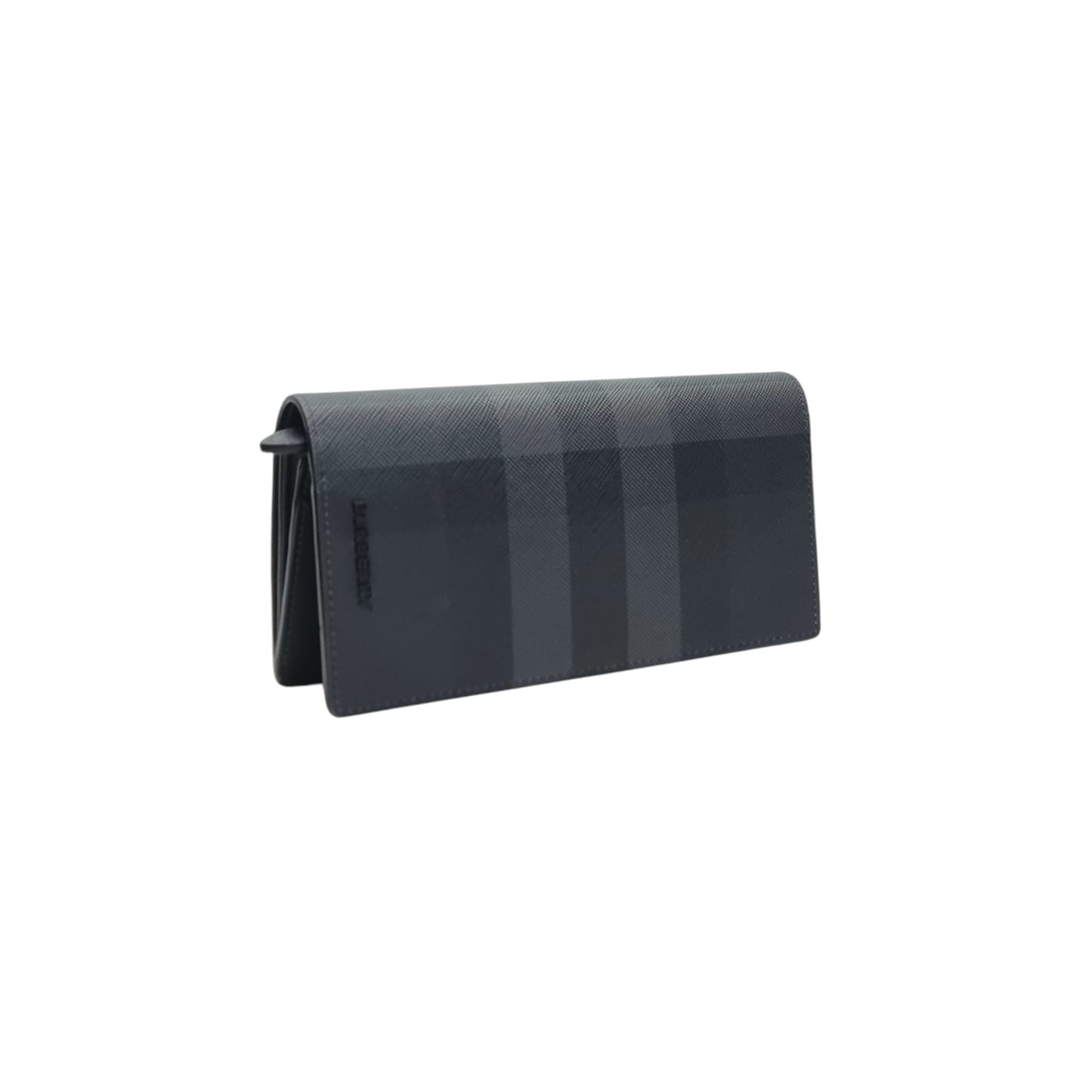 Burberry Check Continental Leather Wallet Shw (Black)
