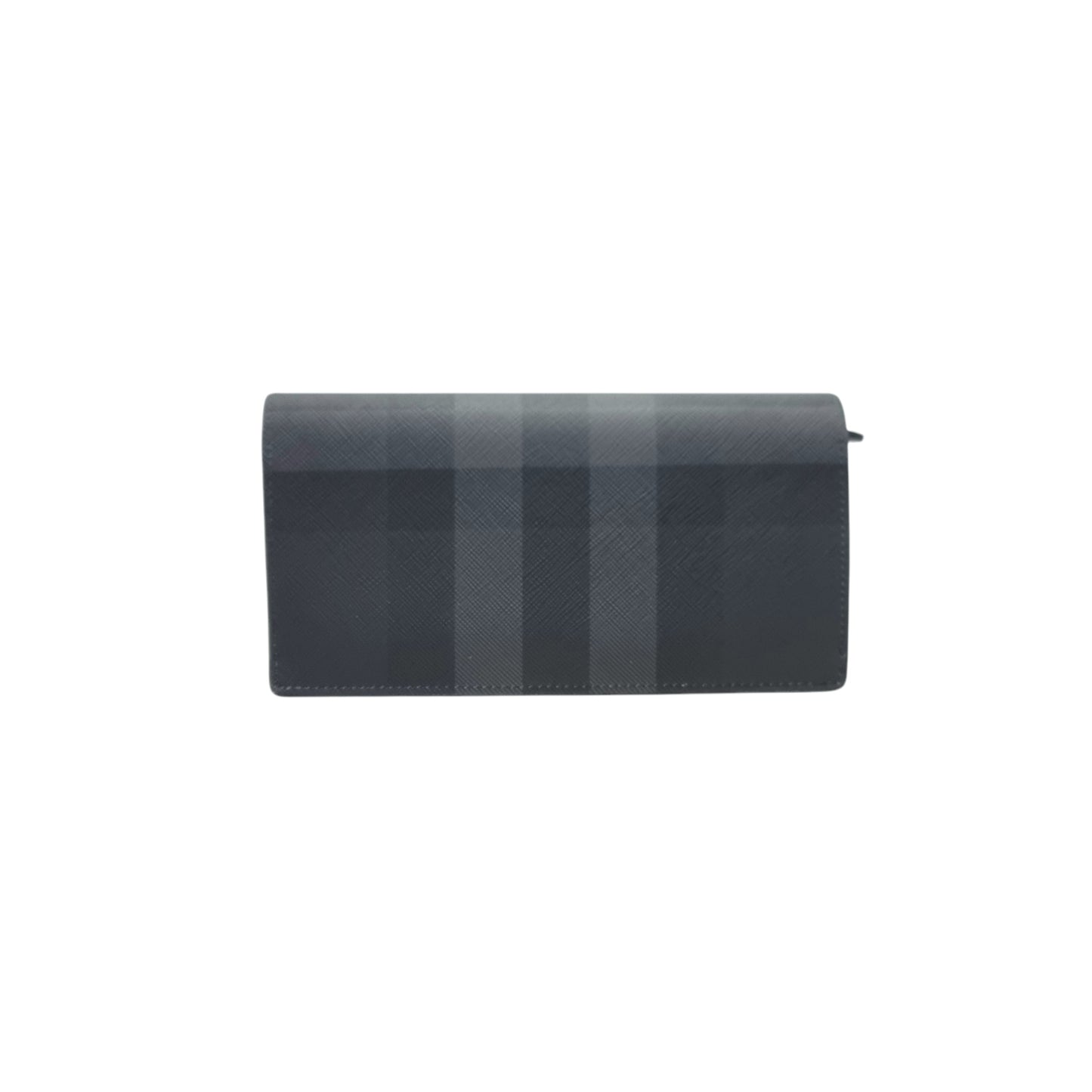 Burberry Check Continental Leather Wallet Shw (Black)