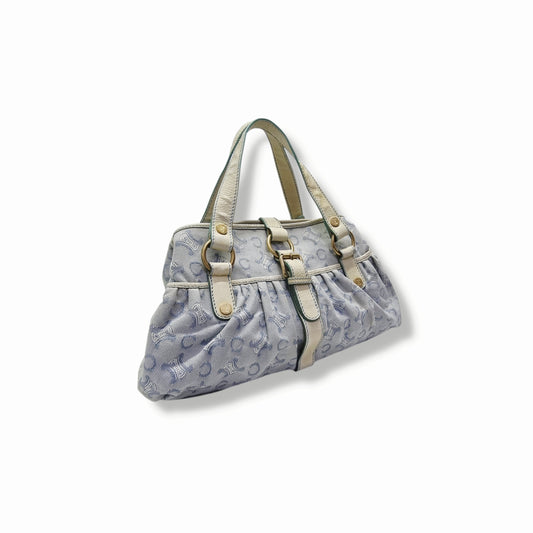 Celine Macadam Canvas Top Handle (Light Blue)