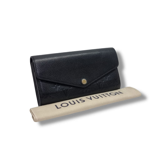 Louis Vuitton Sarah Wallet Monogram Empriente Black Ghw