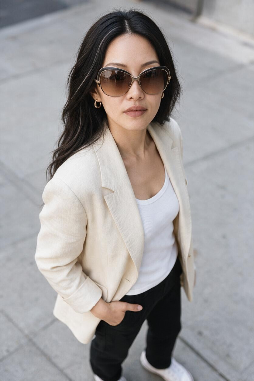 Dita Marseilles Sunglasses (Satin Dark Brown/Champagne Gold)