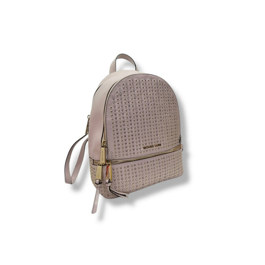 Micheal Kors Backpack Khea Studded Saffiano Leather Ghw (Pink )