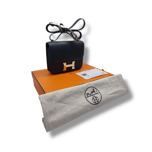 Hermes Constance 18 Epsom Leather Ghw (Black)
