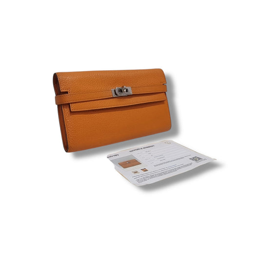Hermes Kelly Wallet Togo Leather Phw (Orange)