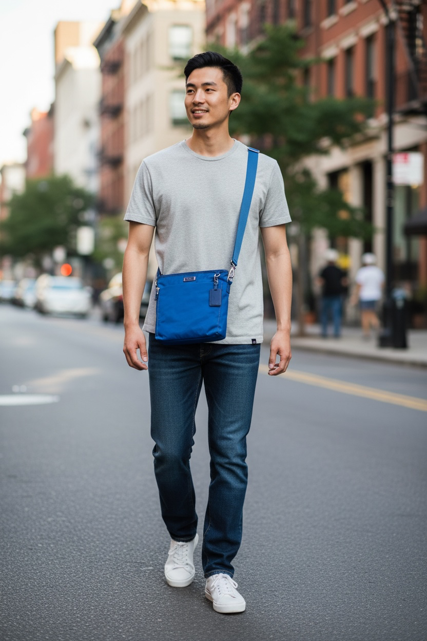 Tumi Voyageur Capri Nylon Crossbody Shw (Sky Blue)