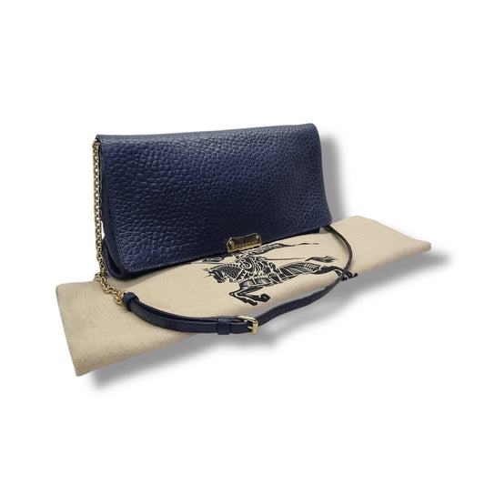 Burberry Mildenhall Leather Sling Bag Ghw (Navy Blue)