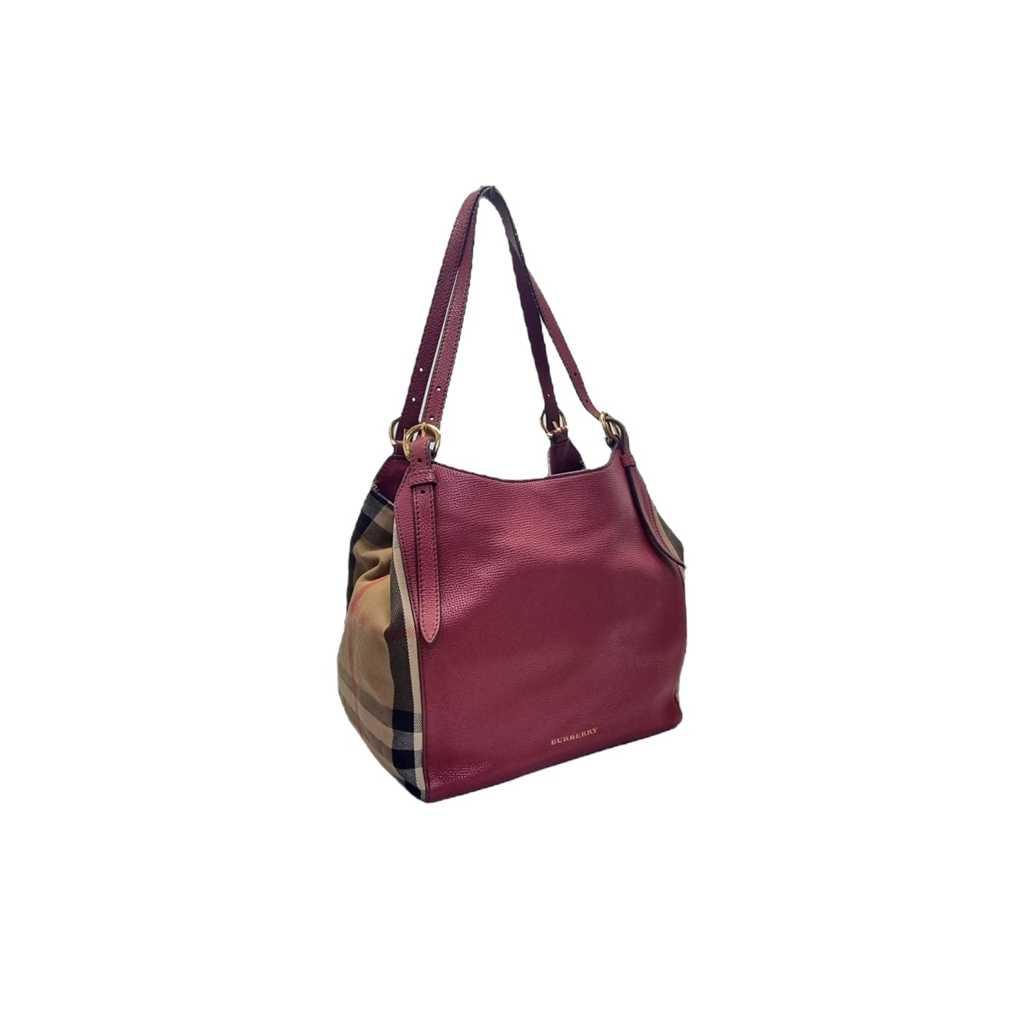 Burberry House Check Derby Canterbury Hobo Bag (Red)