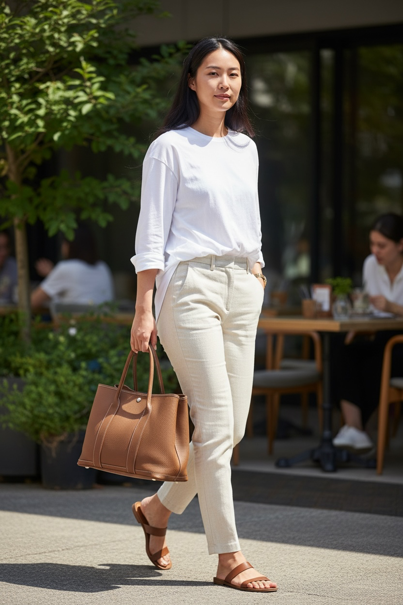Hermes Garden Party 36 Negonda Pebbled Leather Phw (Tan)