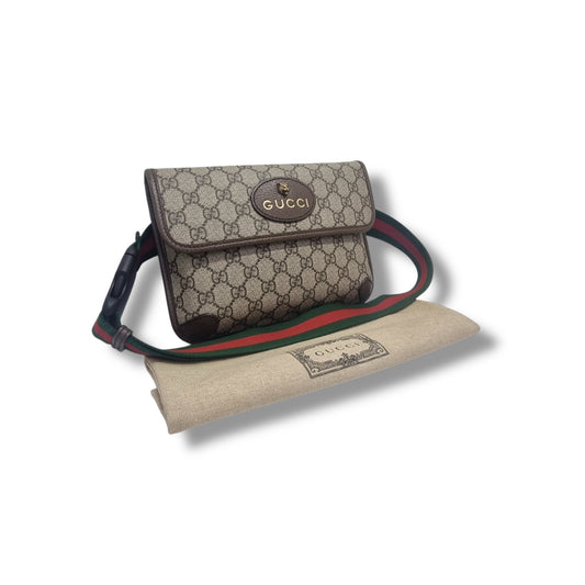 Gucci Belt Bag GG Supreme Neo Vintage Canvas Ghw (Beige/Brown)