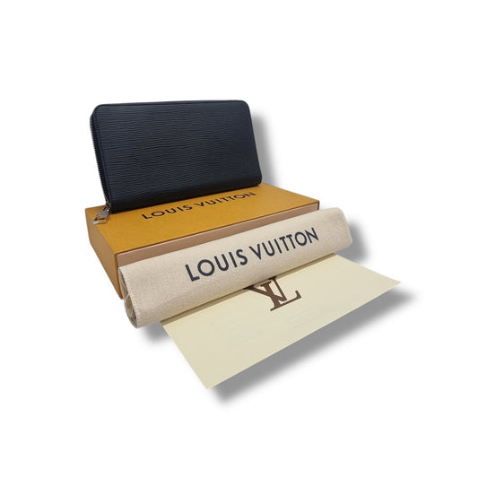 Louis Vuitton Wallet Zippy Organiser Epi Black Shw