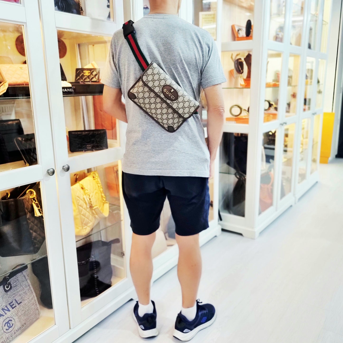 Gucci GG Supreme Neo Vintage Belt Bag Ghw (Beige/Brown)