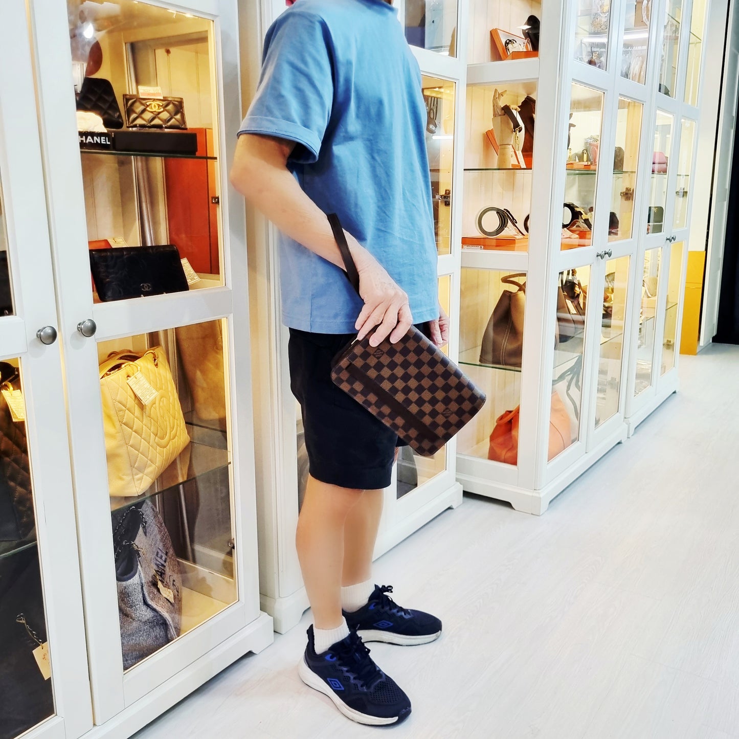 Louis Vuitton Saint Louis Clutch Damier Ebene Ghw