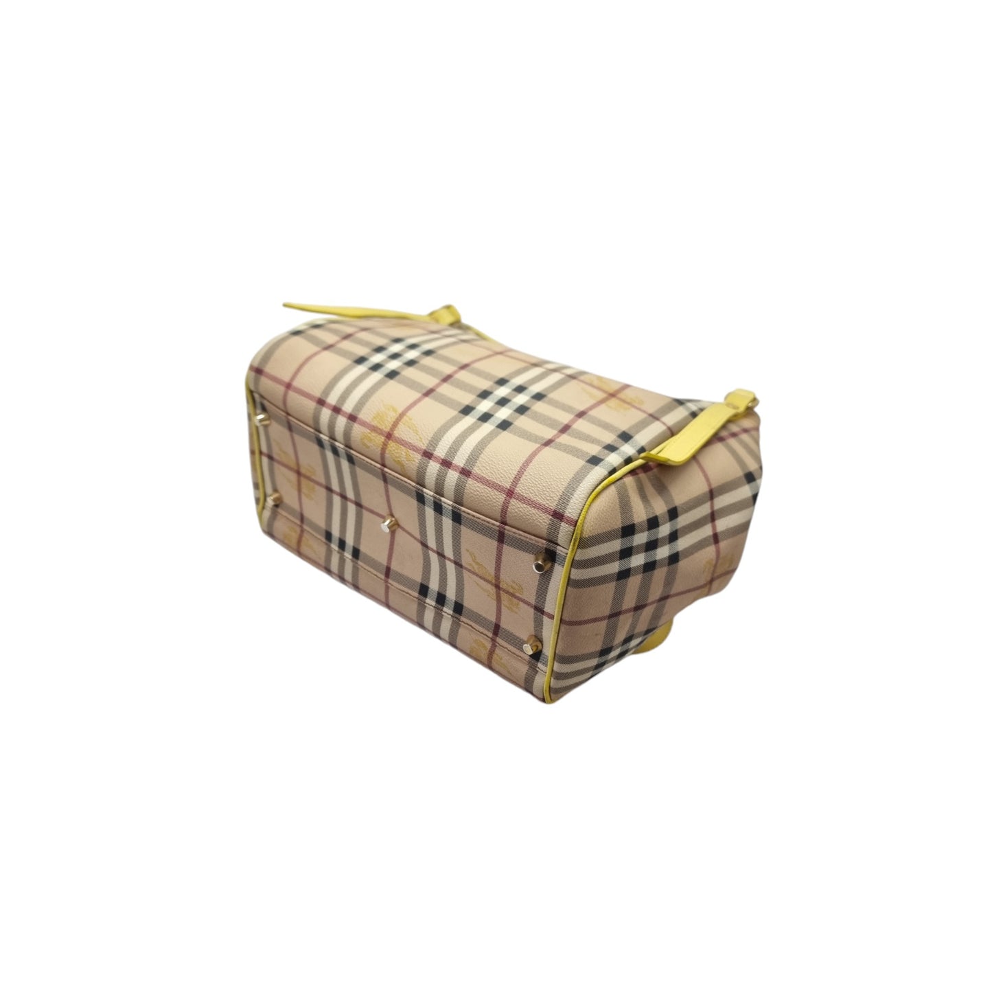 Burberry Haymarket Check Canterbury Canvas Hobo Bag Ghw (Yellow)