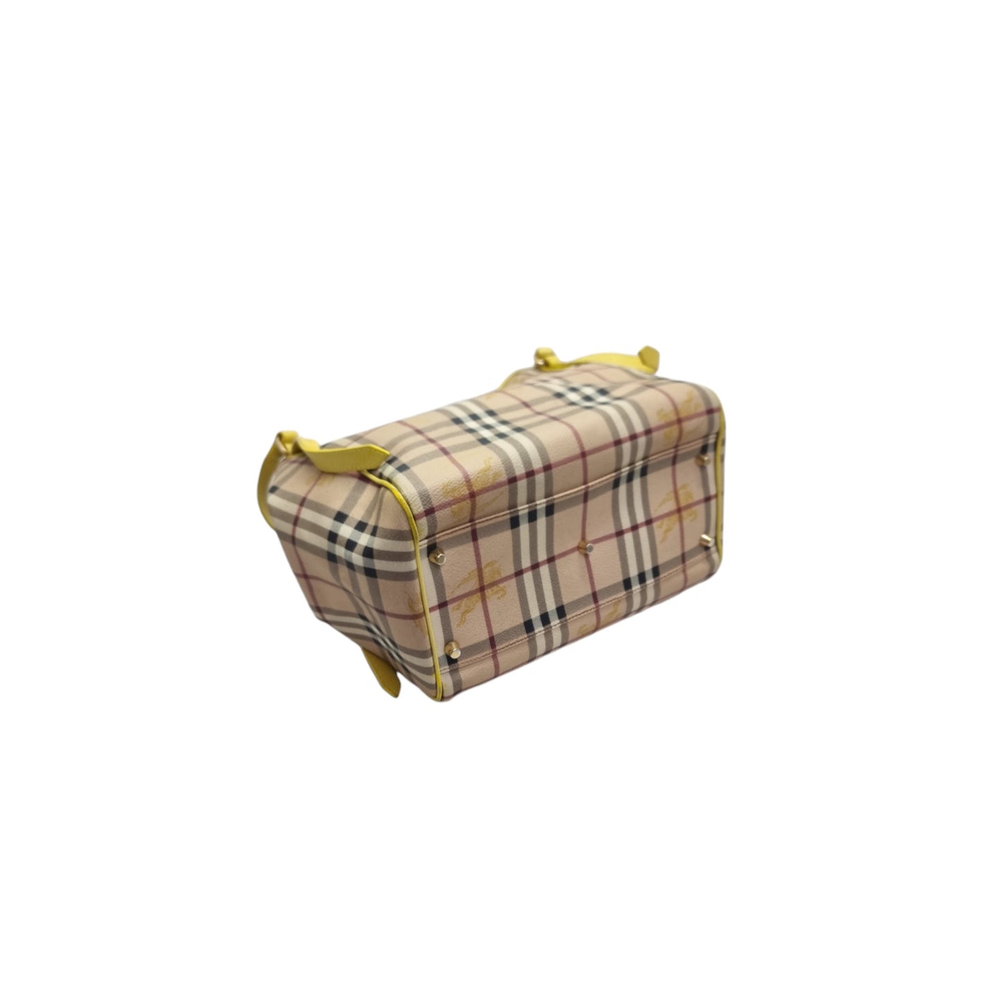 Burberry Haymarket Check Canterbury Canvas Hobo Bag Ghw (Yellow)