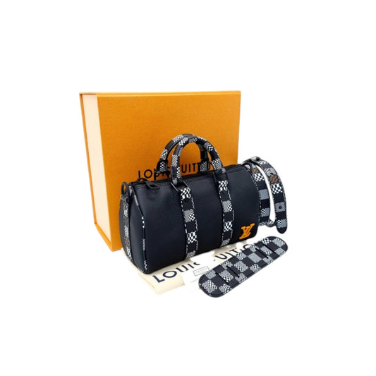 Louis Vuitton Keepall XS Damier Distorted Cowhide Leather (Black)