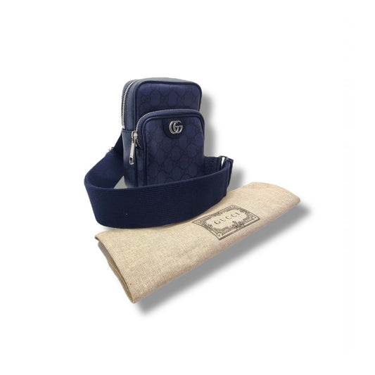 Gucci GG Ophidia Supreme Canvas Crossbody Shw (Blue)