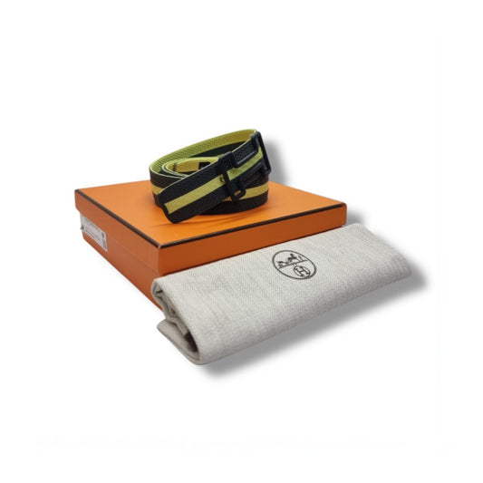 Hermes Tonight Color Belt Buckle & Reversible Team Band (Greenish Grey)