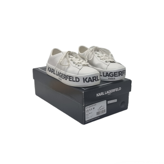 Karl Lagerfeld Bella Lace-Up Platform Sneakers (White)