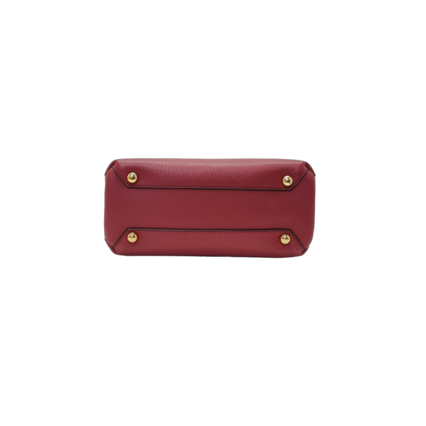 Burberry Banner House Check Leather Small Tote Bag Ghw (Red)