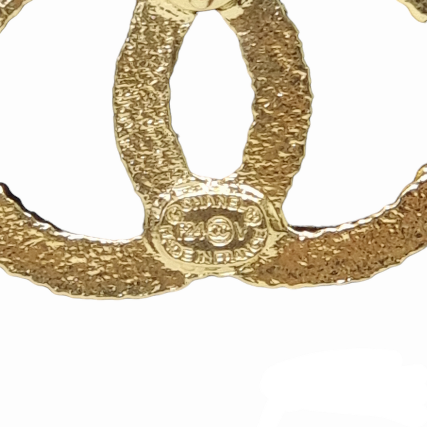 Chanel Earrings Strass Stud CC Logo Ghw