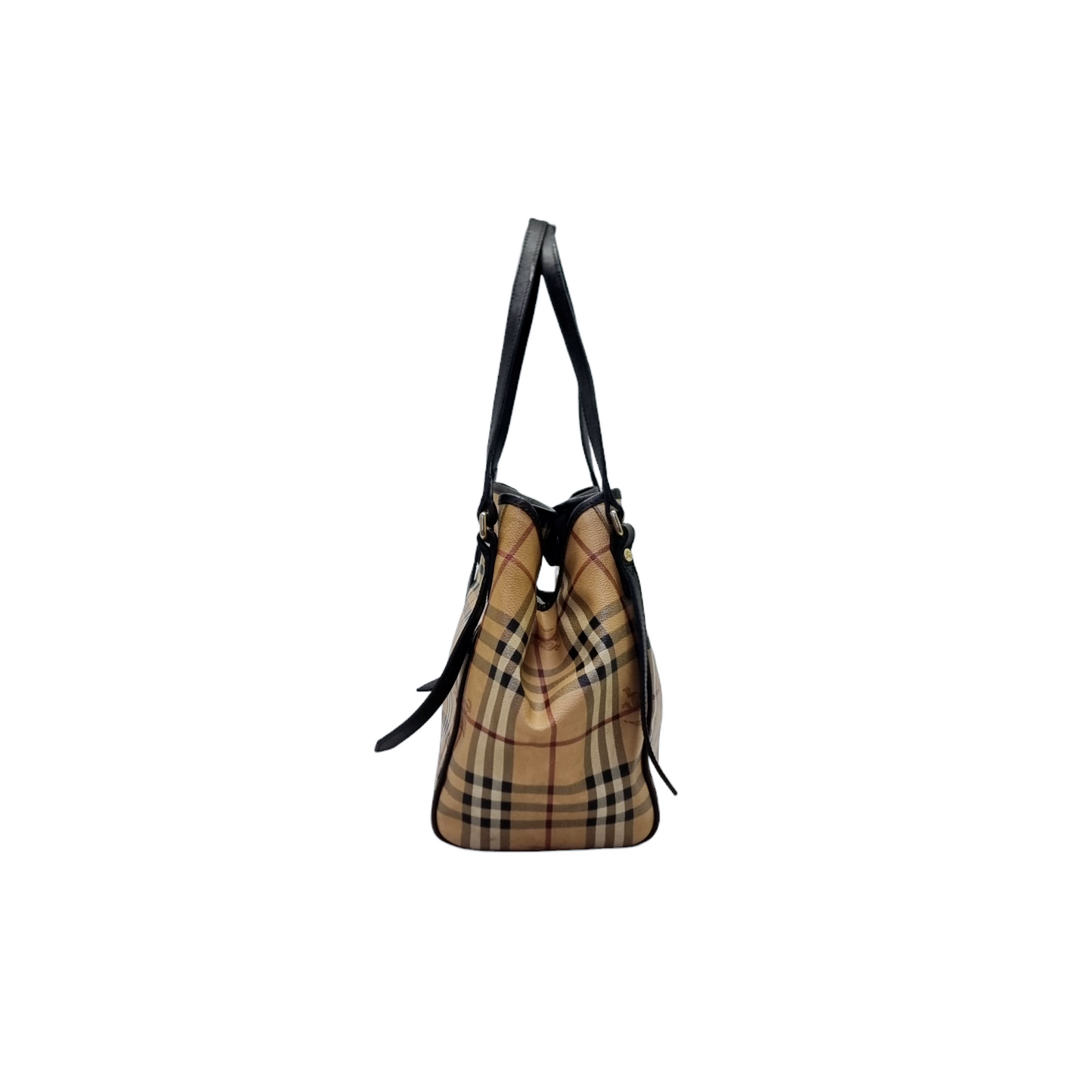 Burberry Haymarket Check Canterbury Canvas Hobo Bag Ghw (Dark Brown)