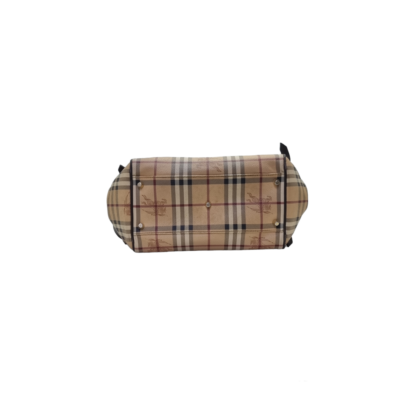 Burberry Haymarket Check Canterbury Canvas Hobo Bag Ghw (Dark Brown)