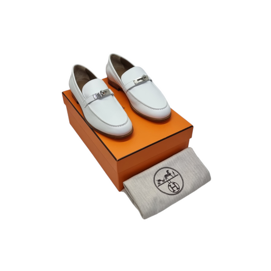 Hermes Destin Loafer Calfskin Shw (Blanc/White)