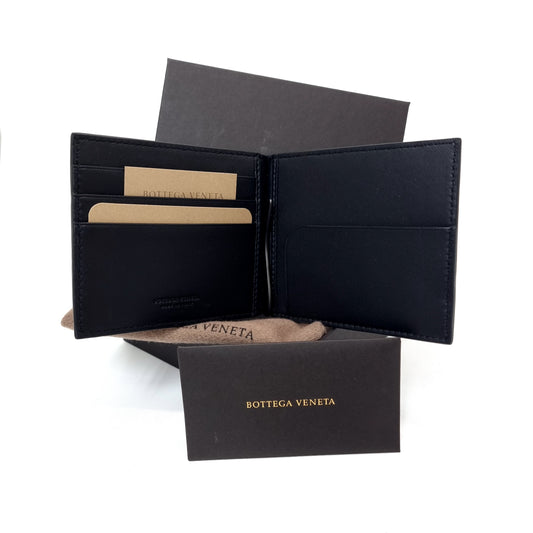 Bottega Veneta Wallet Clip Intrecciato Leather (Black)