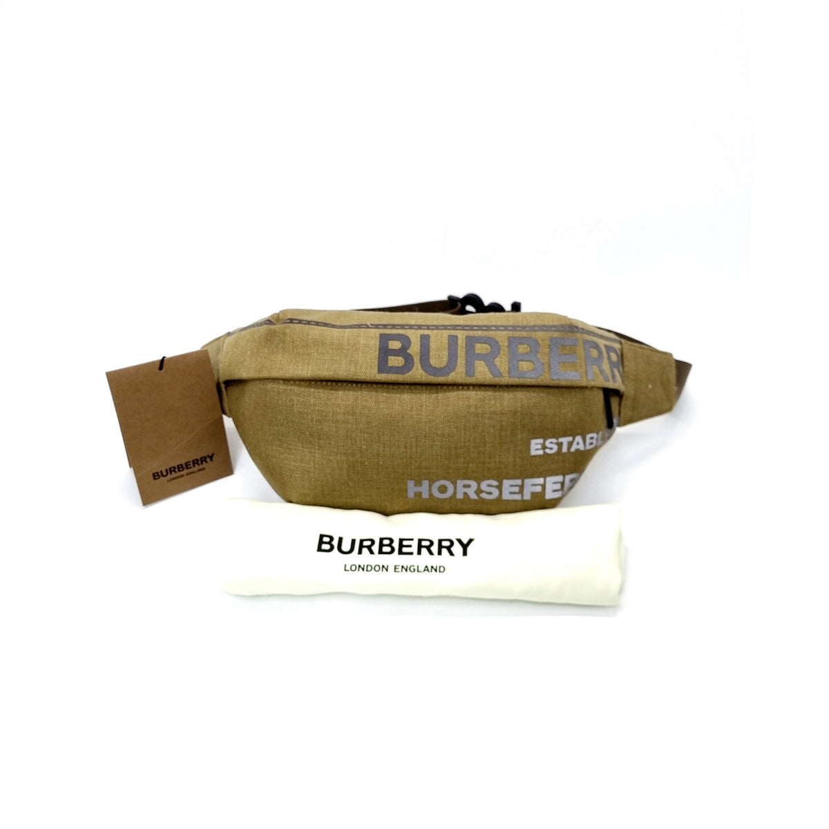 Burberry Horseferry Print Leather Belt Sepia Grey - Men, Burberry®  Official