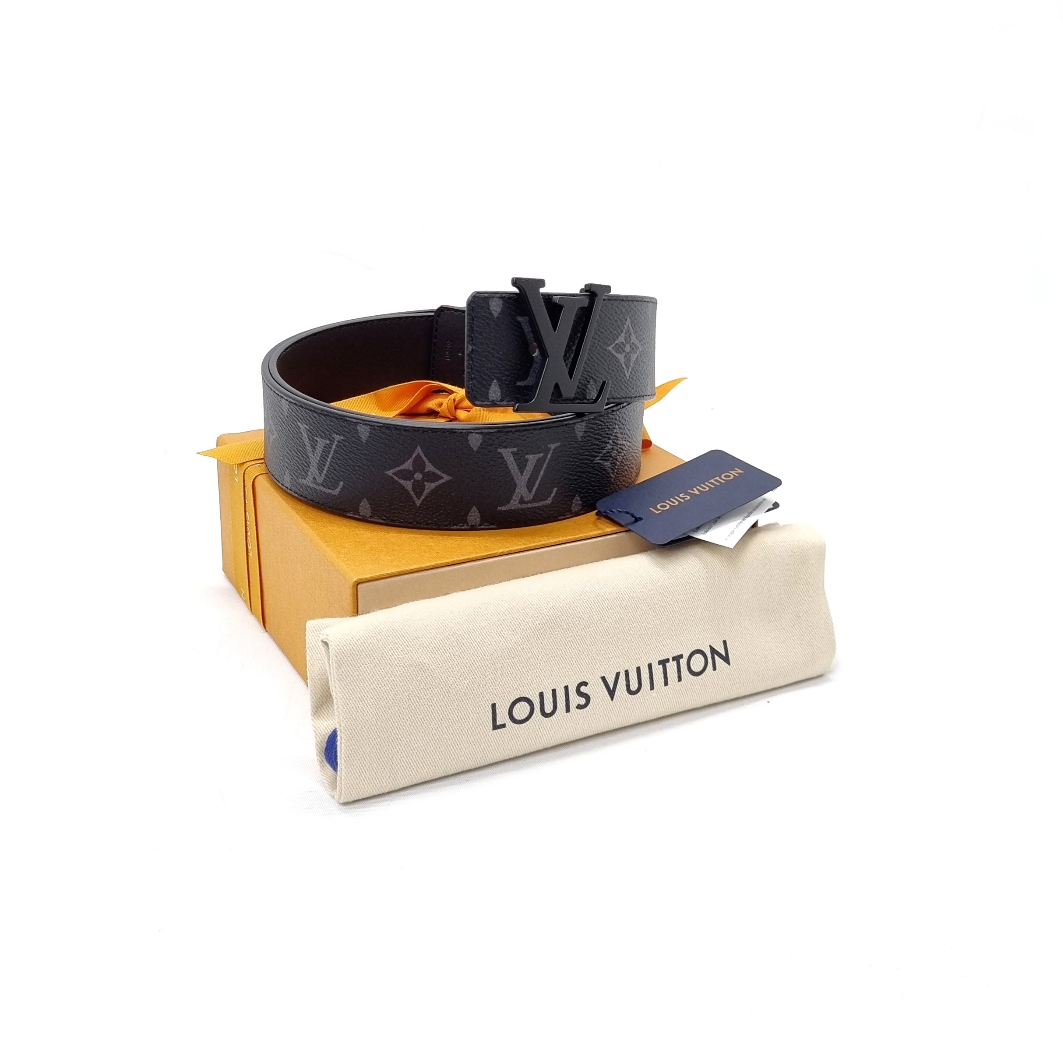 Louis Vuitton Belt Initiales Monogram Eclipse Matte Black – ValiseLaBel