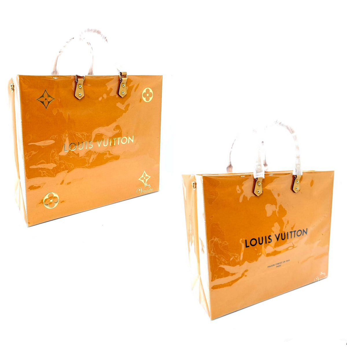louis vuitton orange shopping bag