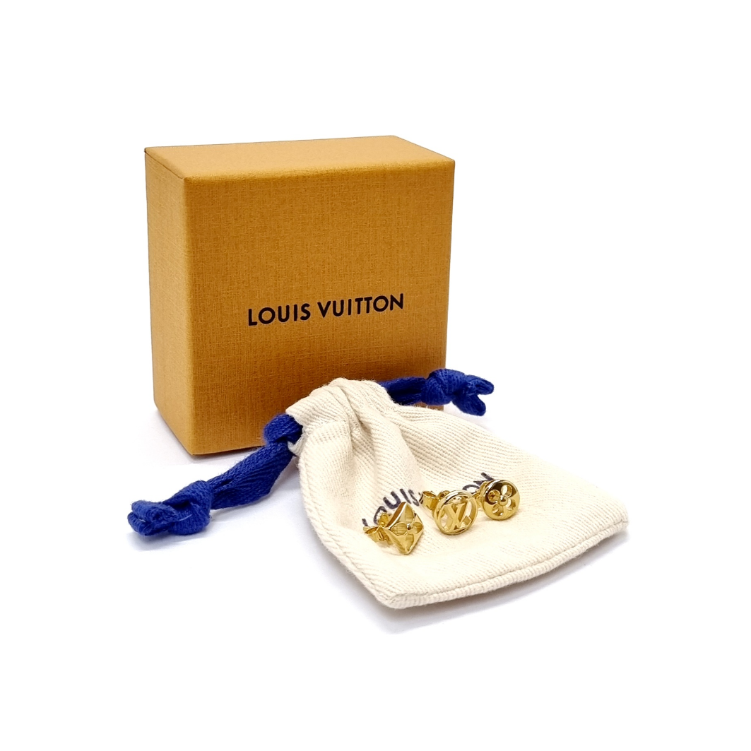 LOUIS VUITTON LV Crazy In Lock Earrings Gold Silver 602803