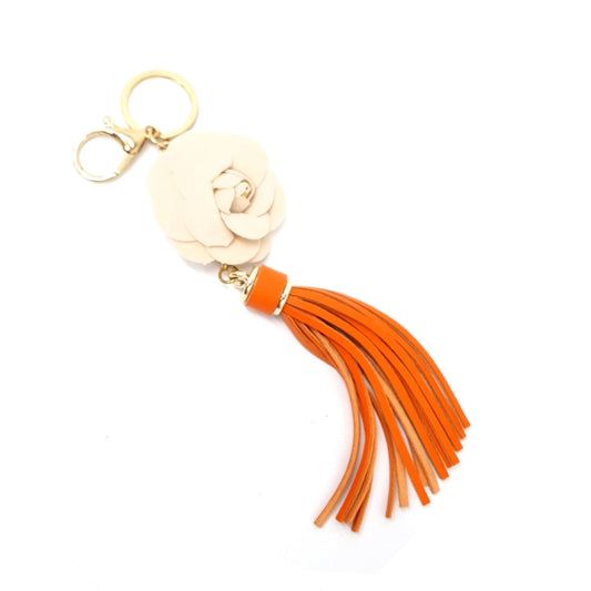 VLB Charm Camelia Tassel Keychain